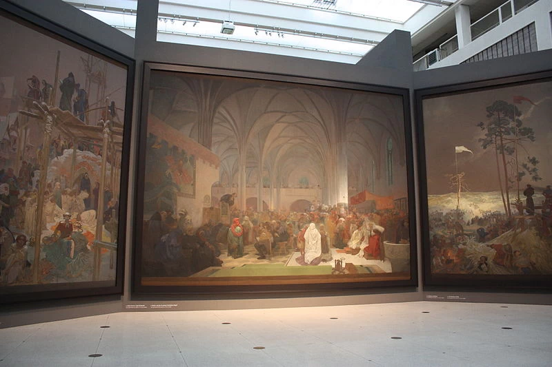 Alfons Mucha - 121, L'epopea slava di Alfons Mucha vista nel 2012 al Veletržní palác della Galleria Nazionale di Praga